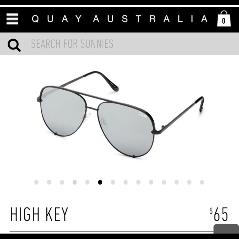 Quay x Desi High Keys in black/silver